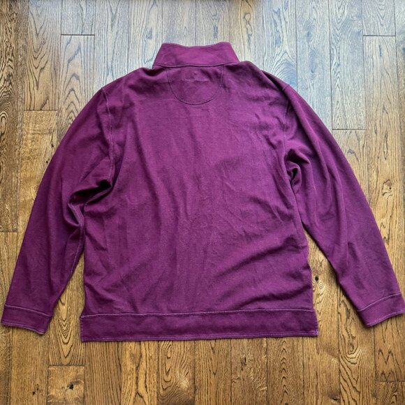 Tommy Bahama Sweater Mens Large Maroon 1/4 Zip Reversible Knit Pullover Golf - Picture 12 of 12